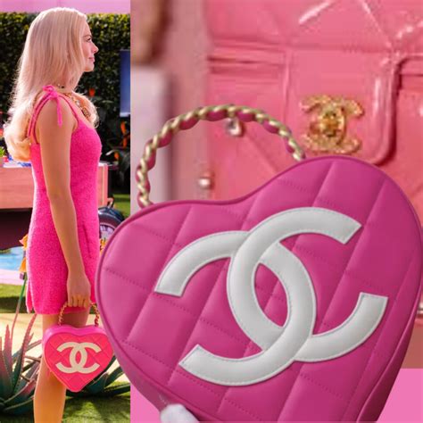 chanel pink heart bag barbie|barbie chanel bag.